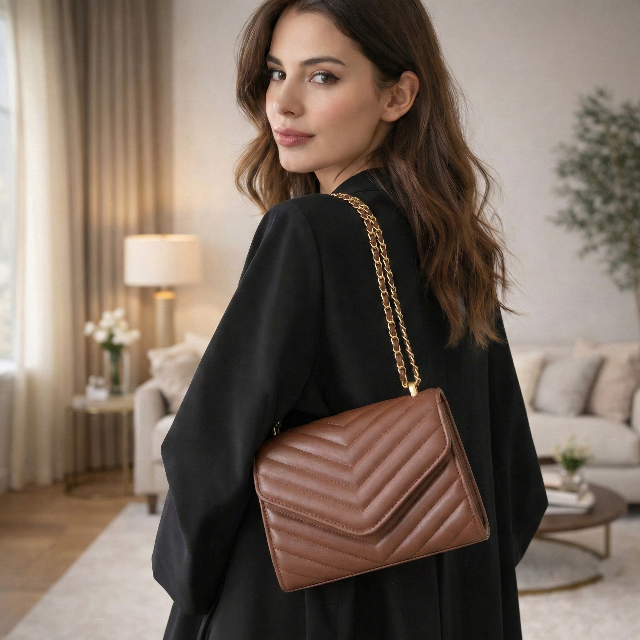 The Everyday Baguette — Vintage-Inspired Vegan Leather Shoulder Bag