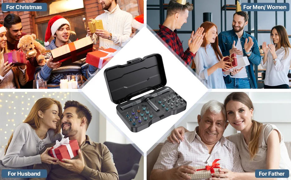 24-in-1 Multi-Purpose Magnetic Ratchet Screwdriver & Wrench Set