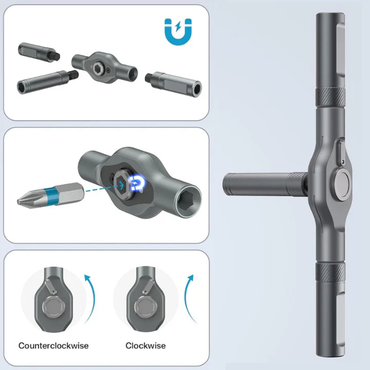 24-in-1 Multi-Purpose Magnetic Ratchet Screwdriver & Wrench Set