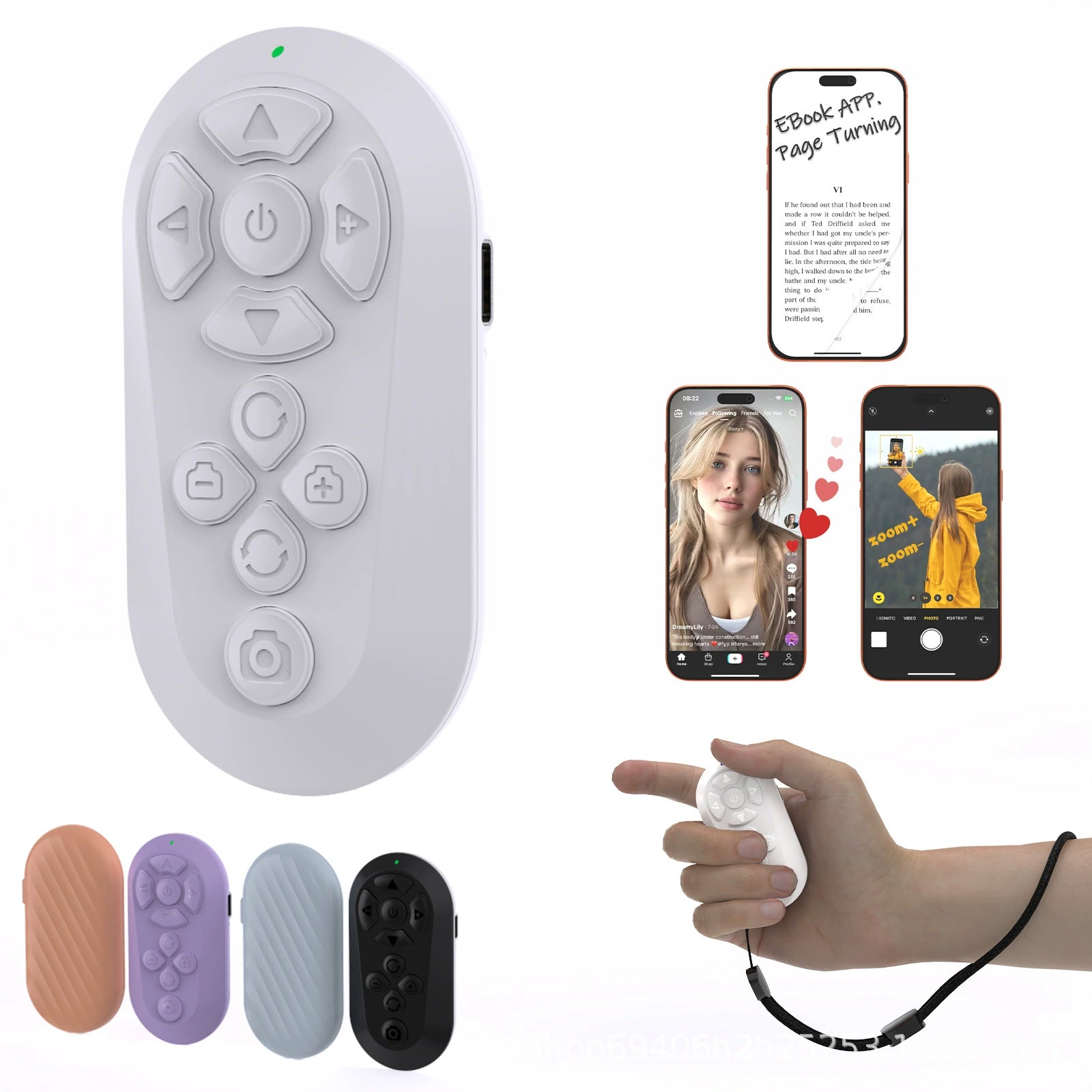 ✨Wireless Page Turner Remote Free Your Hands, Scroll Effortlessly
