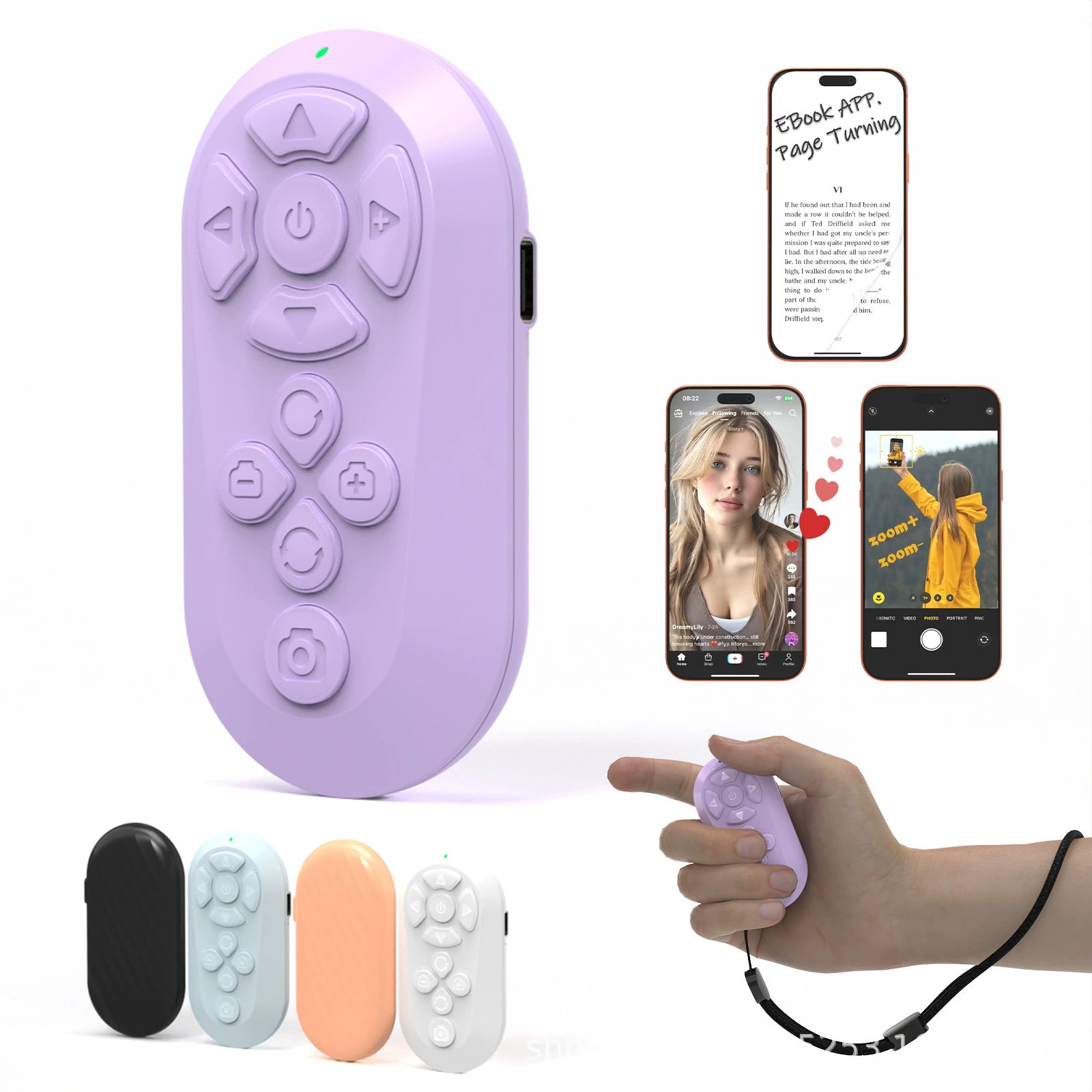 ✨Wireless Page Turner Remote Free Your Hands, Scroll Effortlessly