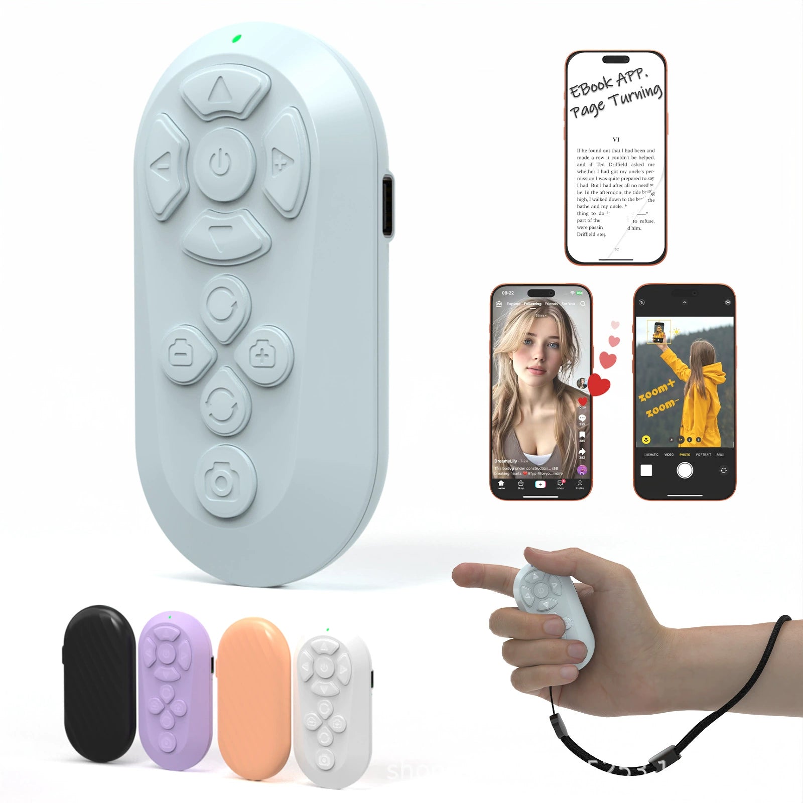 ✨Wireless Page Turner Remote Free Your Hands, Scroll Effortlessly