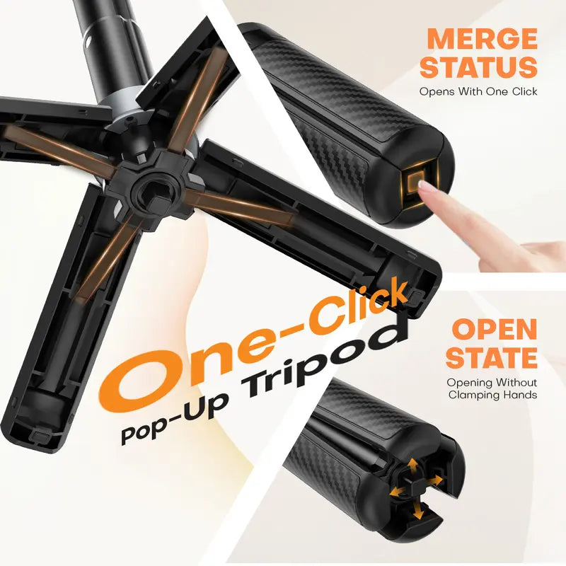 ✨4-in-1 Multifunctional 360° Rotation Magnetic Selfie Stick