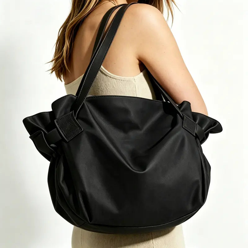 Women's Durable Canvas Tote Reusable Bag - 2-in-1 Collapsible