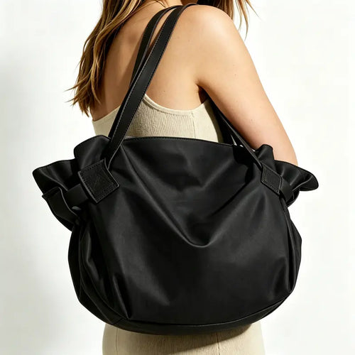 Women's Durable Canvas Tote Reusable Bag - 2-in-1 Collapsible
