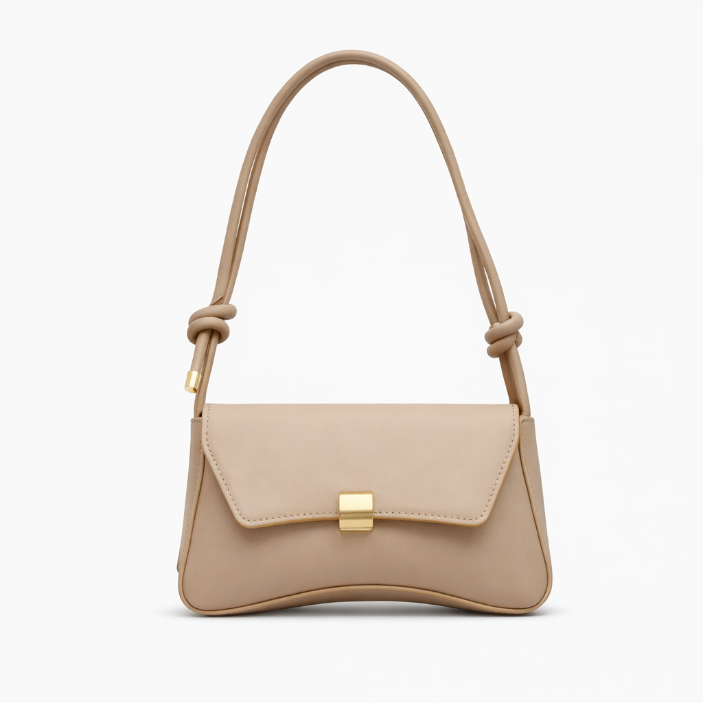 Premium Vegan Leather Flap Shoulder Bag — Vintage Silhouette, Adjustable Strap