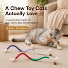 Jynvre Cat Chew Toys 3Pcs – Safe Organic Teeth Cleaning Ropes