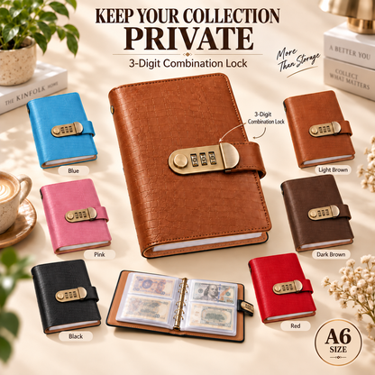 Locking Banknote Collection Booklet | Holds 100 Bills💵