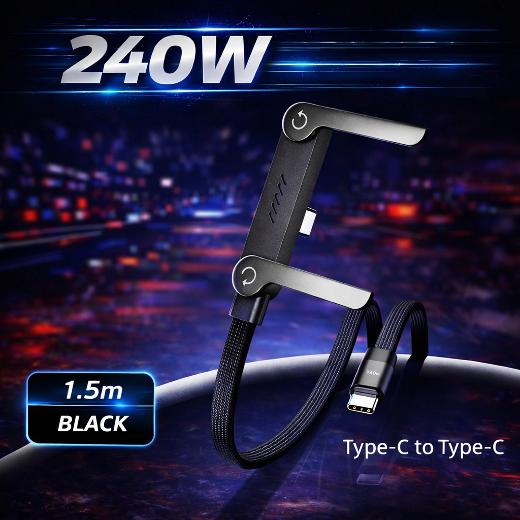 2-in-1 Invisible Holder Charger Cable⚡240w super fast charging Fast Charging Cord