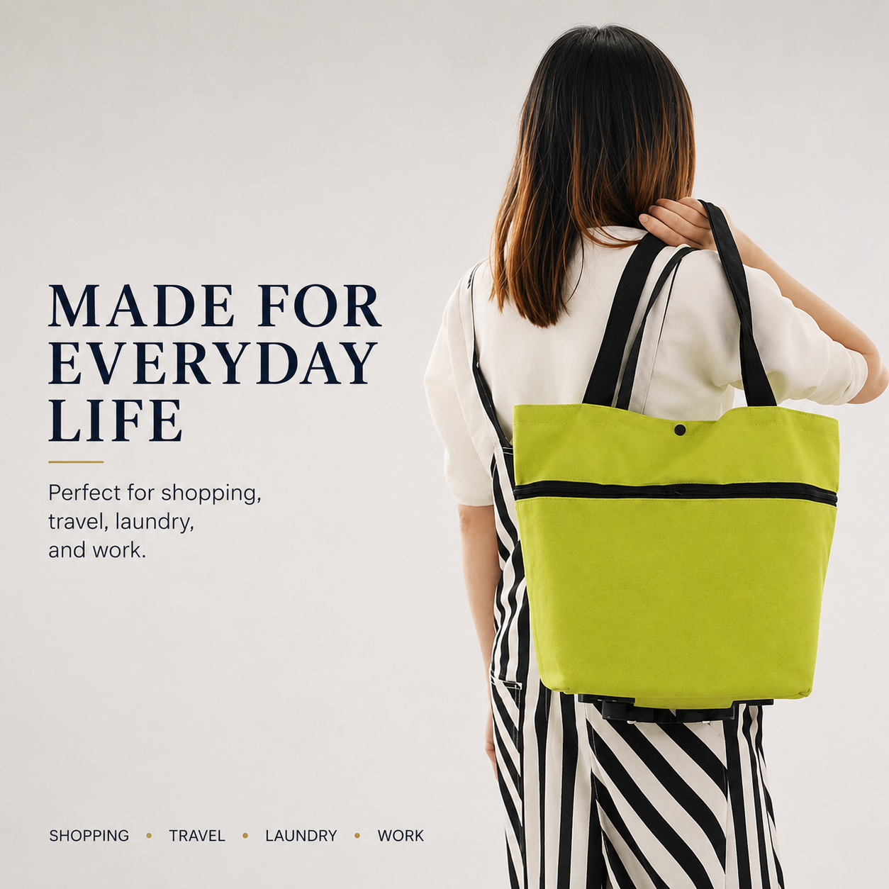 FOLDABLE 2-IN-1 SHOPPING BAG