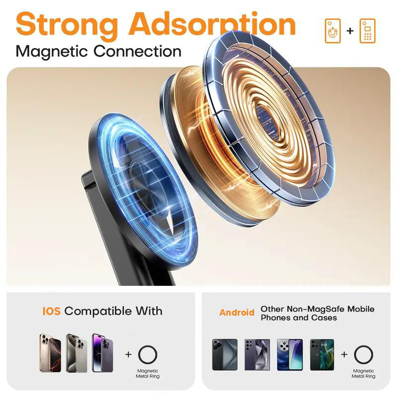 ✨4-in-1 Multifunctional 360° Rotation Magnetic Selfie Stick