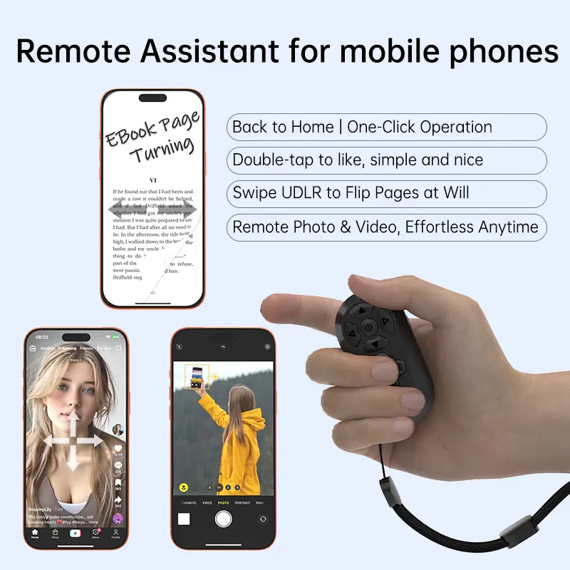 ✨Wireless Page Turner Remote Free Your Hands, Scroll Effortlessly