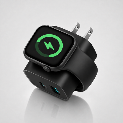 3-in-1 PD20W USB C Charger Block with Built-in Wireless Watch Charging