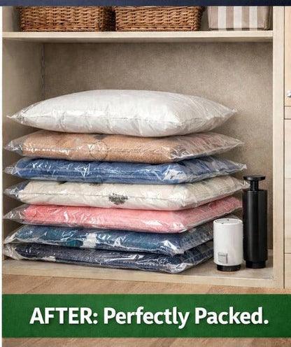 🏆⚡ 50K+ SOLD![2026 Upgraded] Cordless Travel Vacuum Storage Compression Bag