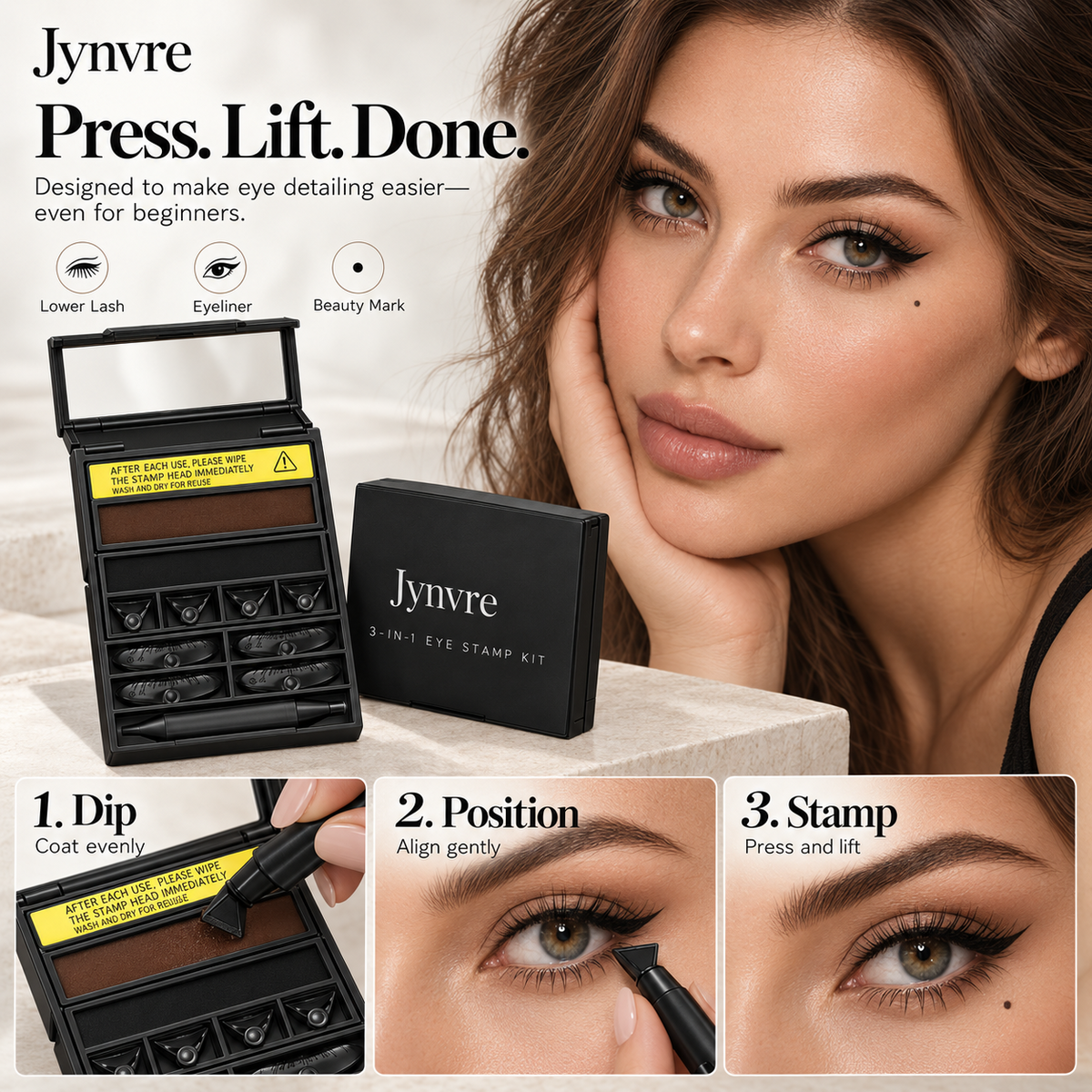Jynvre 3-IN-1 Eye Stamp Kit