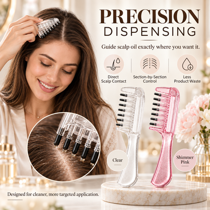Crystal Roller Scalp Oil Applicator Comb