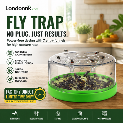 Reusable fly trap—no electricity, no poison! 🏠 Safe to use in the kitchen and around children and pets